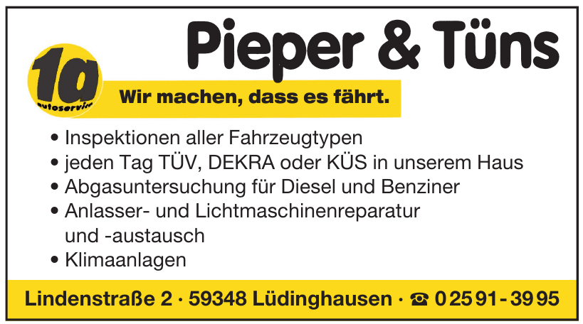 Pieper und Tüns GmbH & Co. KG Pieper und Tüns GmbH & Co. KG