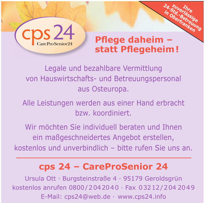 CPS 24 - CareProSenior24 CPS 24 - CareProSenior24
