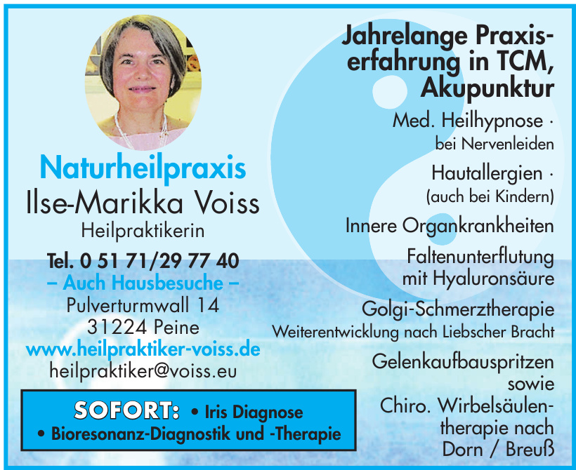 Naturheilpraxis Ilse-Marikka Voiss Naturheilpraxis Ilse-Marikka Voiss