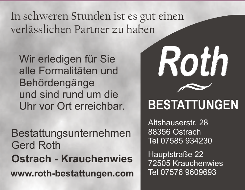 Roth Bestattungen Roth Bestattungen