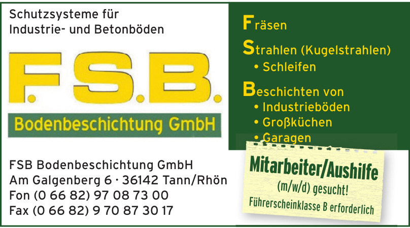 FSB Bodenbeschichtung GmbH FSB Bodenbeschichtung GmbH