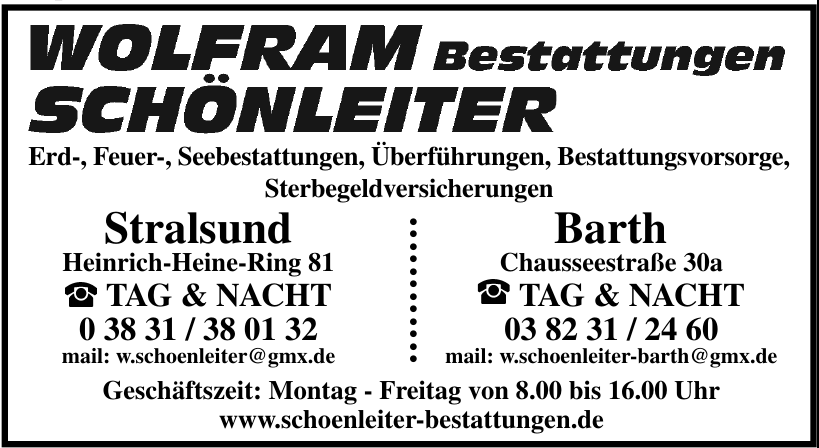 Wolfram Schönleiter Bestattungen Wolfram Schönleiter Bestattungen