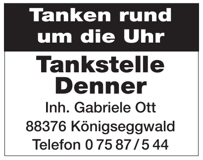 Ad №23 Tankstelle Denner