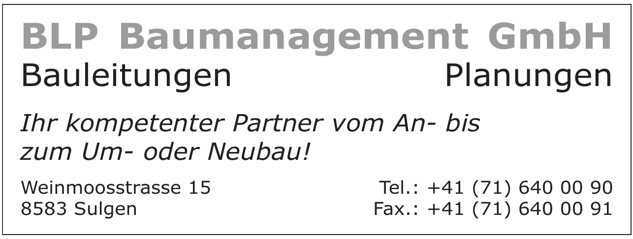BLP Baumanagement GmbH BLP Baumanagement GmbH