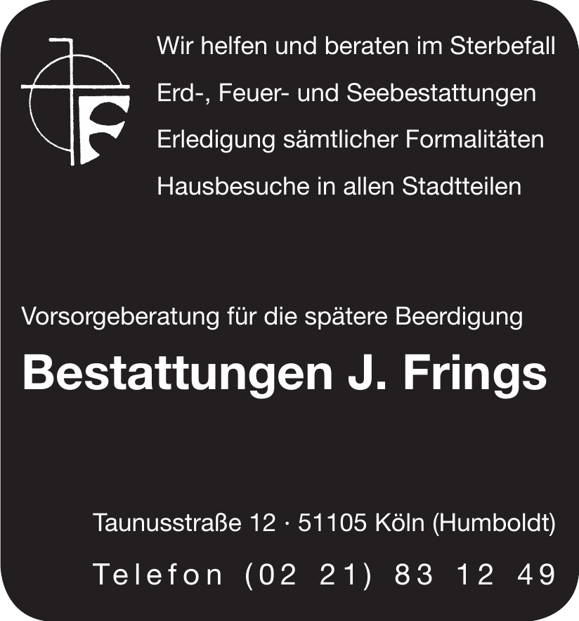 Bestattungen J. Frings