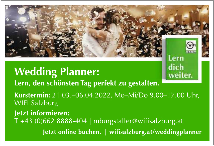 WIFI Salzburg Hochzeitsplaner