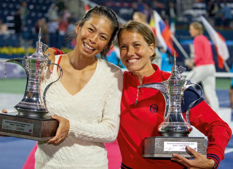 Das Damen Doppel gewann die bis vor zwei Jahren in der Bundesliga für den Club an der Alster spielende Barbora Strycova mit ihrer taiwanesischen Partnerin Su-Weih Hsieh. Foto: Jürgen Hasenkopf