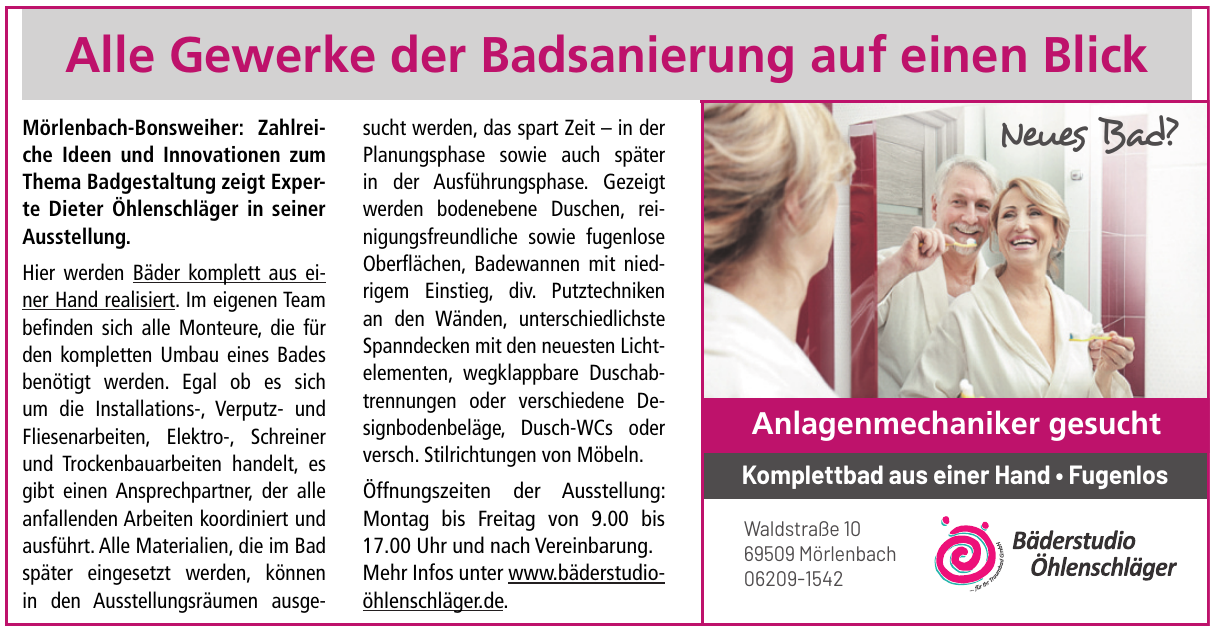 Bäderstudio Öhlenschläger Bäderstudio Öhlenschläger
