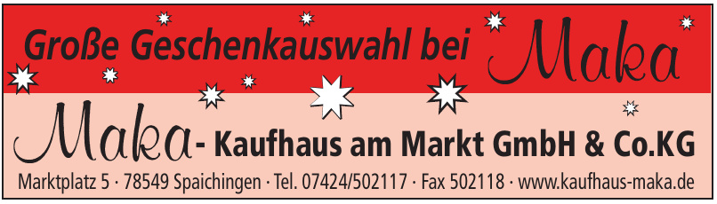 Maka-Kaufhaus am Markt GmbH & Co.KG