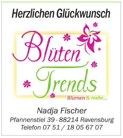 Blüten Trends Nadja Fischer Blüten Trends Nadja Fischer