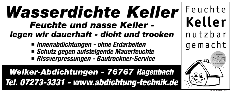 Welker-Abdichtungen Welker-Abdichtungen