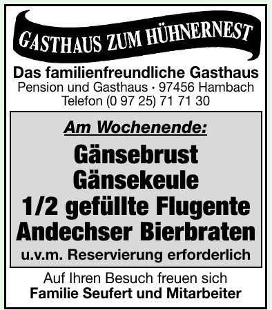 Gasthaus Zum Hühnernest Gasthaus Zum Hühnernest