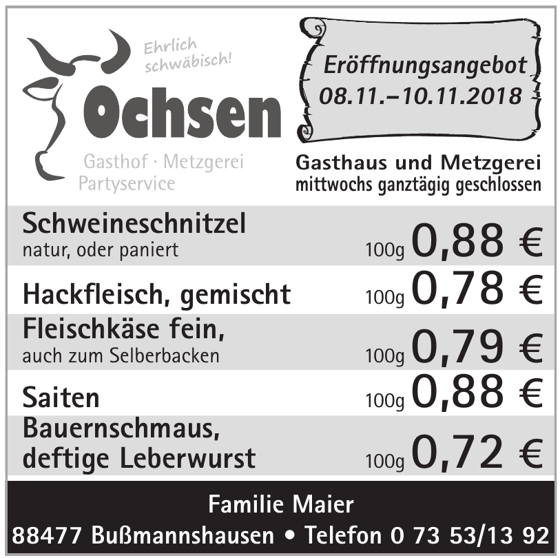 Gasthaus und Metzgerei Ochsen