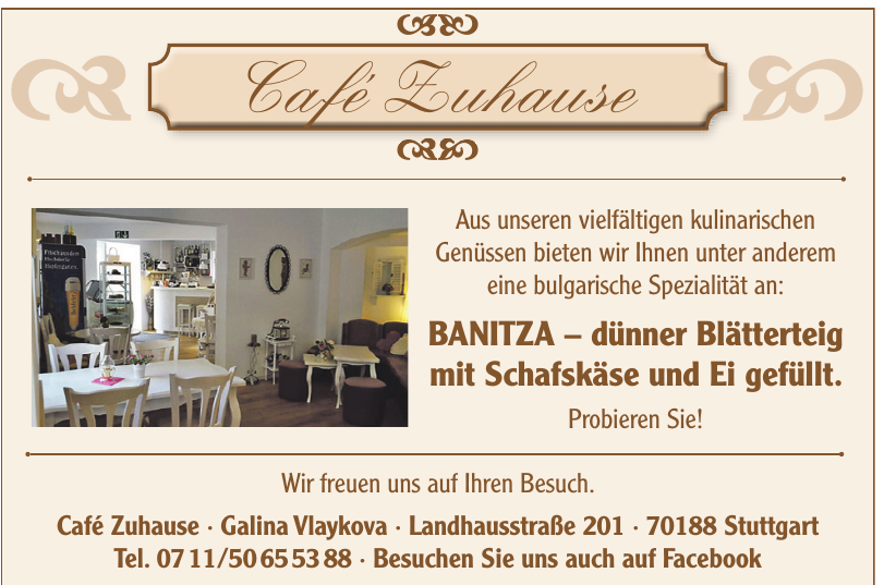 Café Zuhause Galina Vlaykova