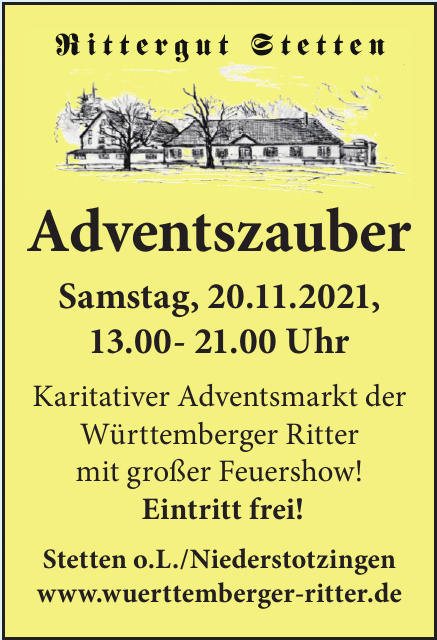 Rittergut Stetten Adventszauber