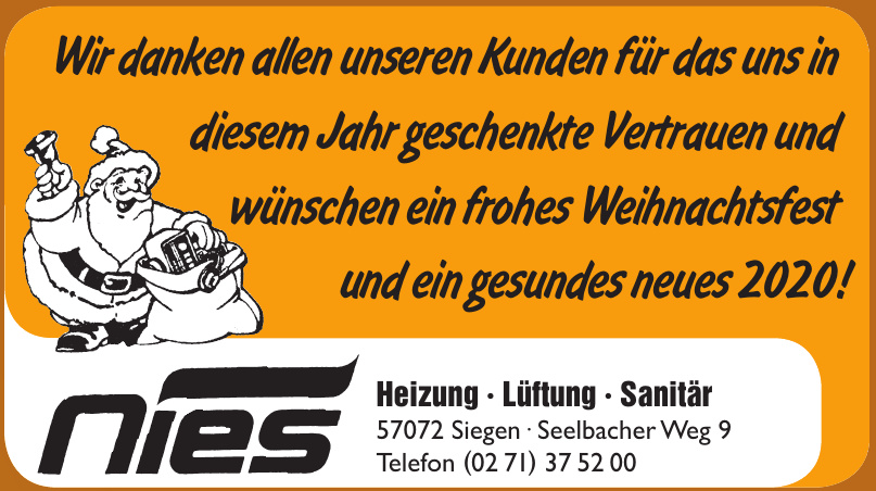 nies Heizung · Lüftung · Sanitär nies Heizung · Lüftung · Sanitär