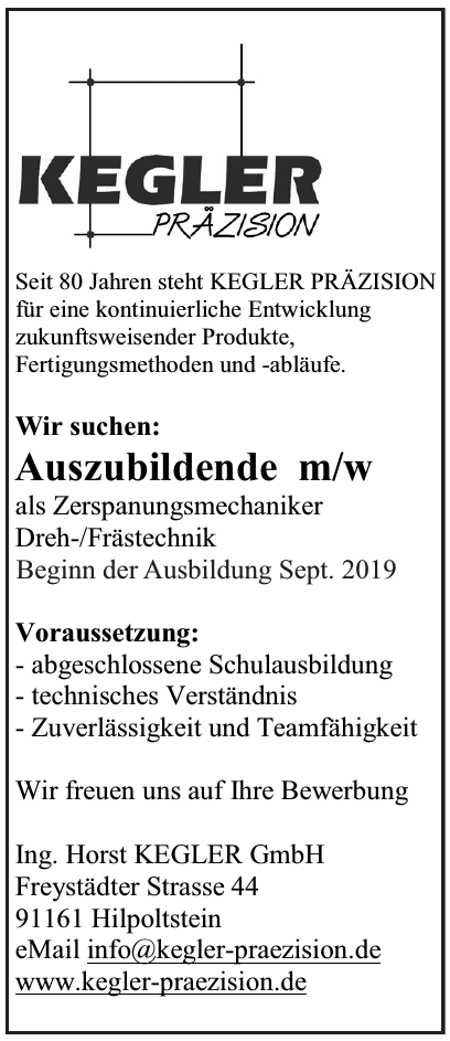 Kegler Präzision - Ing. Horst Kegler GmbH Kegler Präzision - Ing. Horst Kegler GmbH
