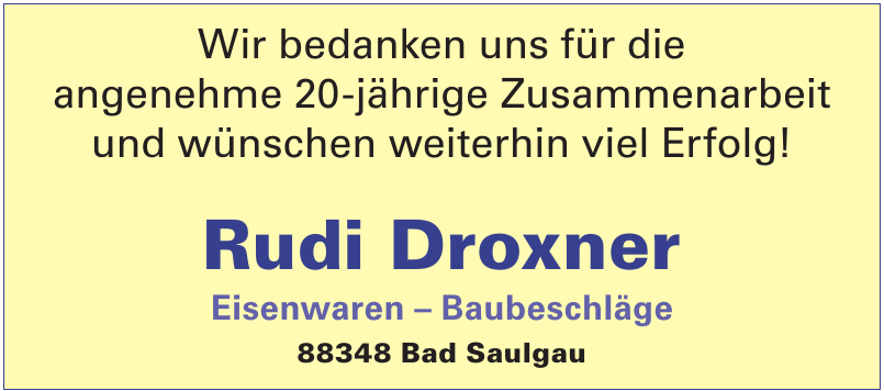 Rudi Droxner Rudi Droxner