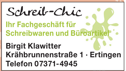 Schreib-Chic Birgit Klawitter Schreib-Chic Birgit Klawitter