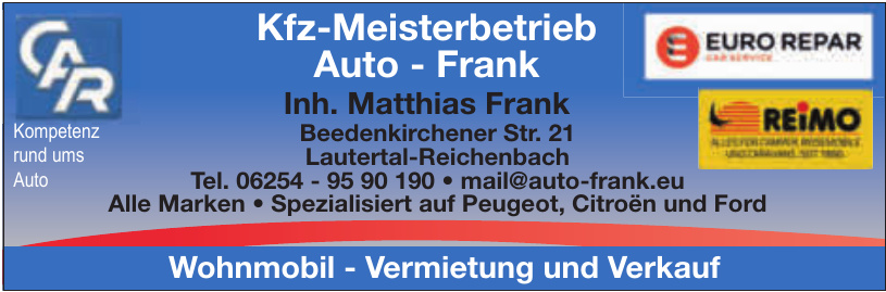 Kfz-Meisterbetrieb Auto - Frank