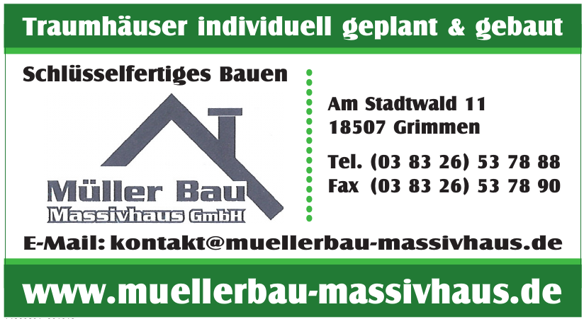 Müller Bau Massivhaus GmbH Müller Bau Massivhaus GmbH
