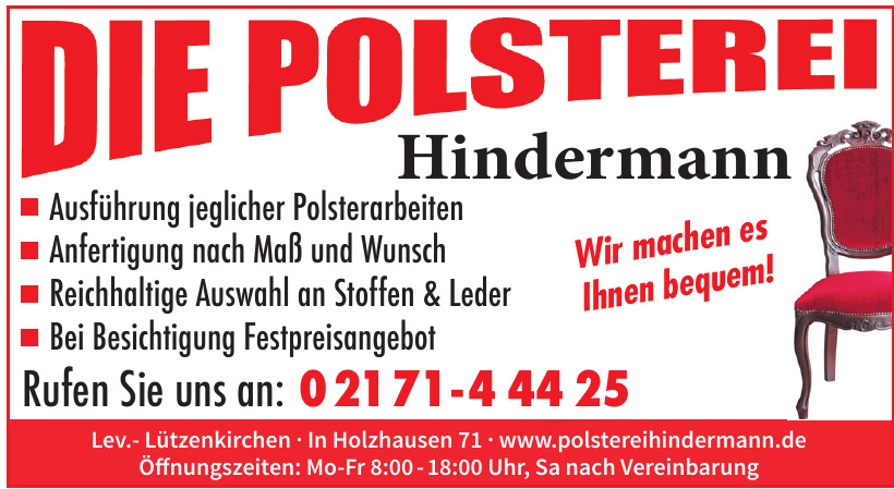 Die Polsterei Hindermann Die Polsterei Hindermann