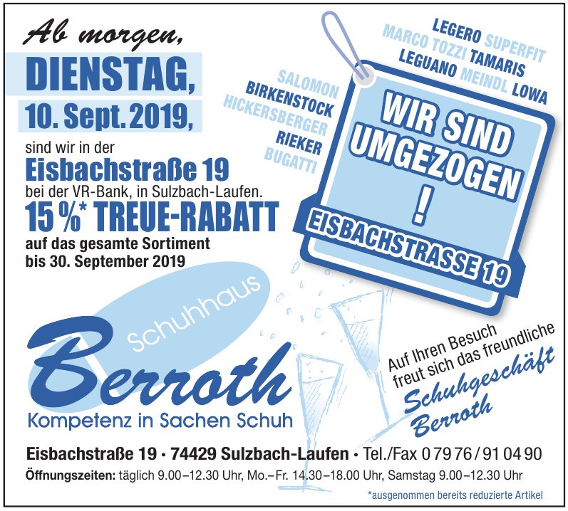 Wiedereroffnung Von Schuhhaus Berroth In Sulzbach Laufen