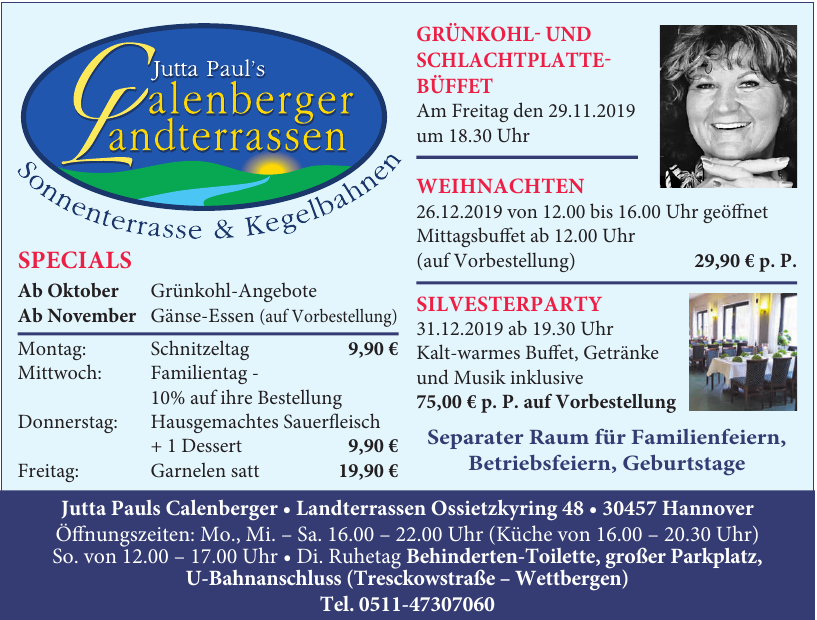 Jutta Pauls Calenberger Landterrassen Jutta Pauls Calenberger Landterrassen
