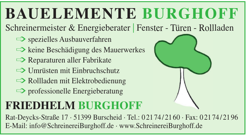 Burghoff Bauelemente Burghoff Bauelemente