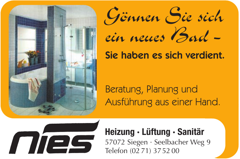 nies Heizung · Lüftung · Sanitär nies Heizung · Lüftung · Sanitär