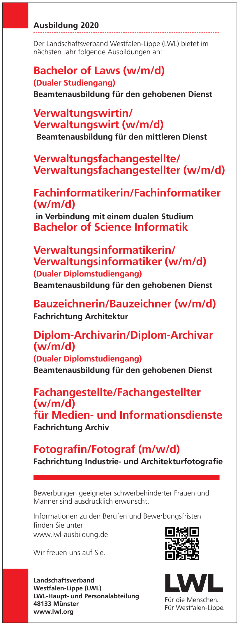 Landschaftsverband Westfalen-Lippe (LWL) Landschaftsverband Westfalen-Lippe (LWL)
