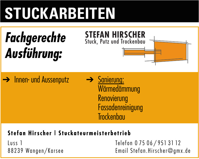 Stefan Hirscher Stuckateurmeisterbetrieb