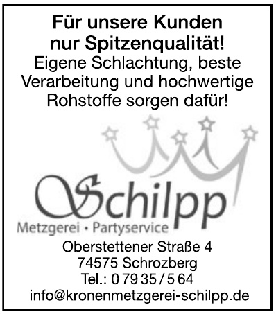 Schilpp Metzgerei - Partyservice