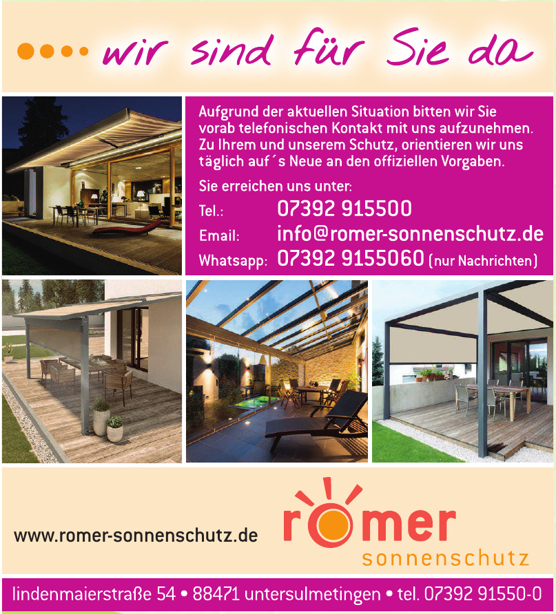Romer Sonnenschutz Romer Sonnenschutz