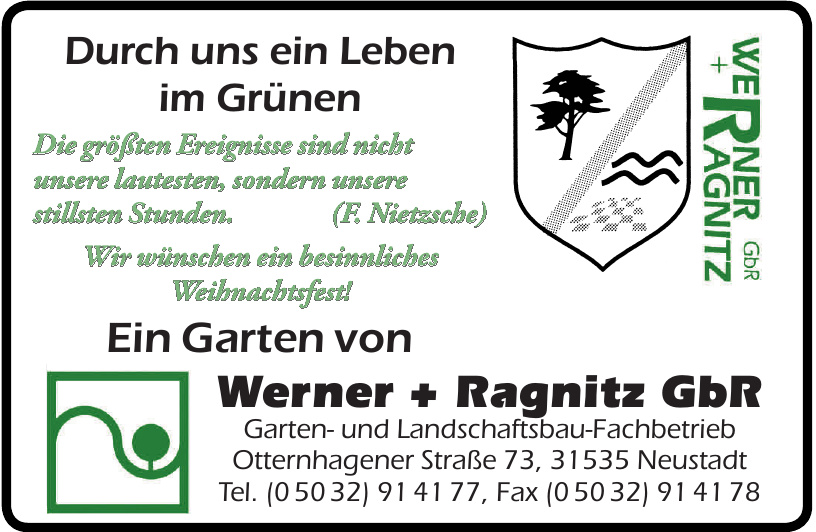 Werner + Ragnitz GbR Garten- und Landschaftsbau-Fachbetrieb