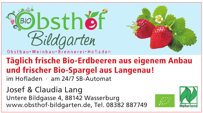 Obsthof Bildgarten Josef Lang Obsthof Bildgarten Josef Lang