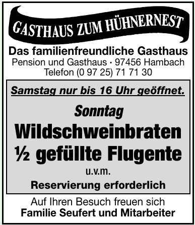 Gasthaus Zum Hühnernest Gasthaus Zum Hühnernest