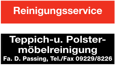 Fa. D. Passing - Teppich- u. Polstermöbelreinigung Fa. D. Passing - Teppich- u. Polstermöbelreinigung