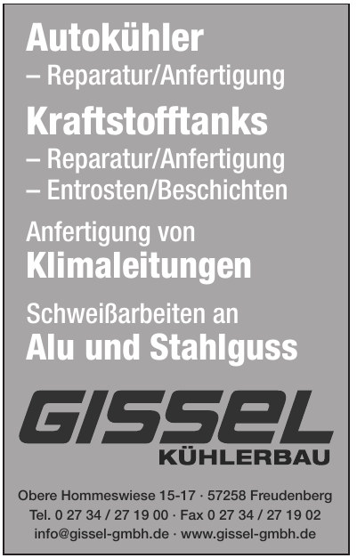 Gissel Kühlerbau Gissel Kühlerbau