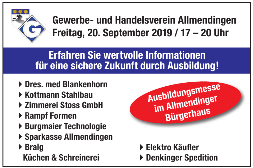 Gewerbe- und Handelsverein Allmendingen Gewerbe- und Handelsverein Allmendingen
