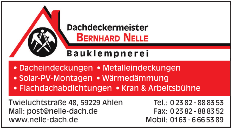 Dachdeckermeister Bernhard Nelle Dachdeckermeister Bernhard Nelle