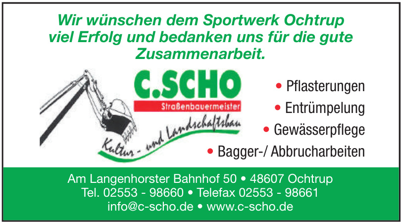 C. Scho Straßebauermeister C. Scho Straßebauermeister