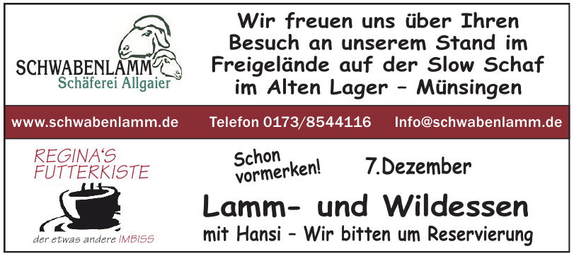 Schwabenlamm Schäferei Allgaier Schwabenlamm Schäferei Allgaier