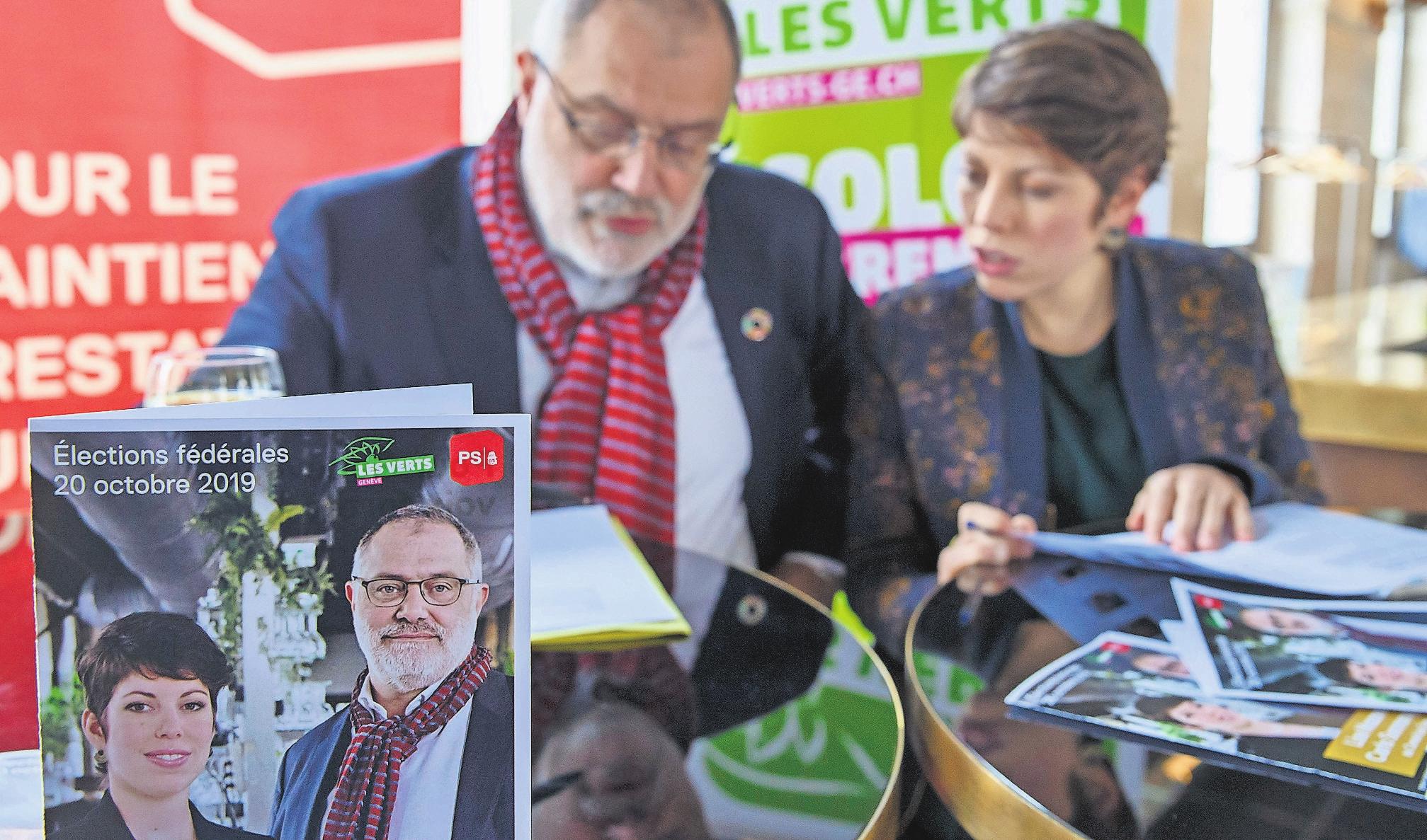 Lisa Mazzone (Grüne) und Carlo Sommaruga (SP) wollen in den Ständerat. Bild: Key