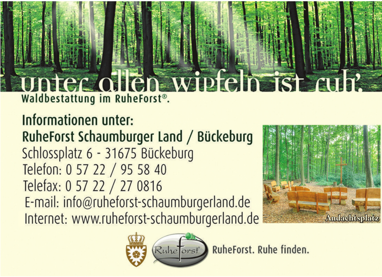 RuheForst Schaumburger Land / Bückeburg