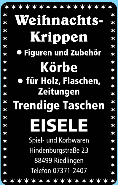 Eisele Spiel- u. Korbwaren Eisele Spiel- u. Korbwaren
