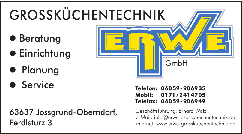 ERWE GmbH Großküchentechnik
