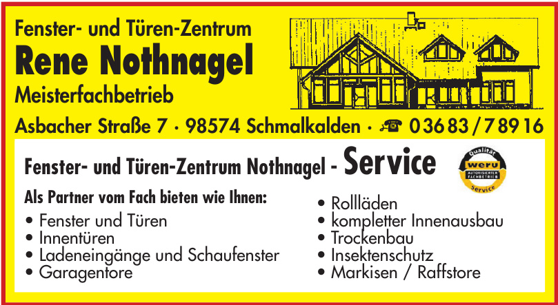 Fenster- und Türen-Zentrum Rene Nothnagel Fenster- und Türen-Zentrum Rene Nothnagel