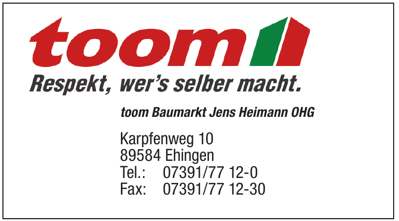 toom Baumarkt Jens Heinmann OHG toom Baumarkt Jens Heinmann OHG