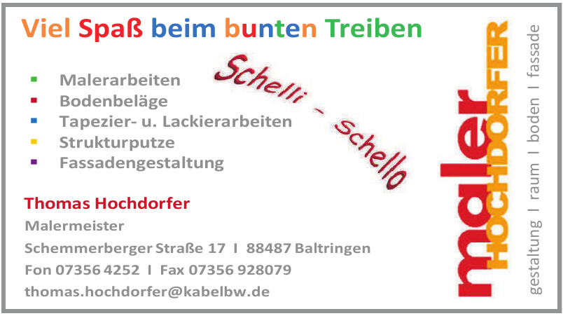 Thomas Hochdorfer Malermeister Thomas Hochdorfer Malermeister